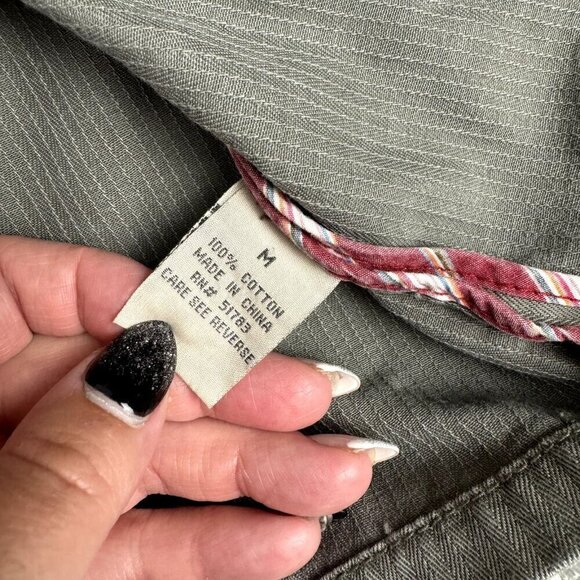 Maurices VTG Jacket Medium Militray Green Y2K Utility Boho Aesthetic 90's Preppy - Picture 8 of 11